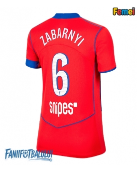 Paris Saint-Germain Illia Zabarnyi #6 Tricou Fotbal Replică 2025-26 Femei Treilea